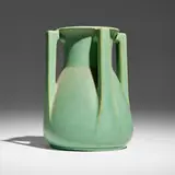 William Day Gates for Teco Pottery, Vase, model 403A, c. 1904, glazed earthenware