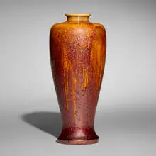 Pilkington, Royal Lancastrian vase, c. 1925, aventurine-glazed earthenware