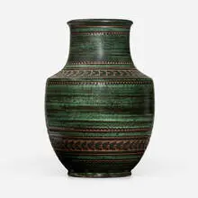 Emile Lenoble, Tall vase, c. 1925, glazed stoneware