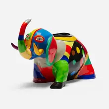 Éléphant vase by Niki de Saint Phalle, 1986, painted polyester resin, glazed terracotta, sold Jan 2026