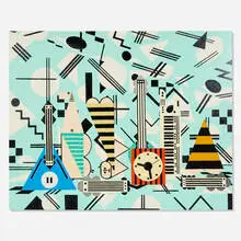 Farah Atassi, The Party, 2017, acrylic on canvas