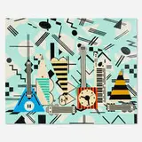 Farah Atassi, The Party, 2017, acrylic on canvas