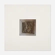 MSMS 122 (Medium Size Mirage Study) by Larry Bell, 1993, aluminum and silicon monoxide on canvas, sold Jan 2026