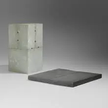 Untitled by Ulrich Rückriem, 1988, dolomite and slate, sold Jan 2026
