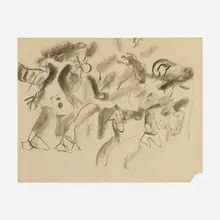 Willem de Kooning, Untitled, c. 1975, charcoal on paper