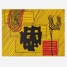 Styles of Perception by Jonathan Lasker, 1992, oil on linen, sold Jan 2026