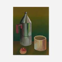 Salvo, La caffettiera, 2001, oil on Masonite