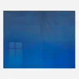 Sayre Gomez, Untitled Painting in Dark Blue Over Cerulean, 2014, acrylic on canvas laid to panel
