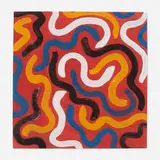 Sol LeWitt, Squiggly Brushstrokes, 1996, gouache on paper