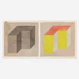 Sol LeWitt, Forms Derived from a Cube (two parts)
