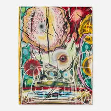 Alfonso A. Ossorio, Interface, 1979, ink, wax, watercolor and pastel on paper
