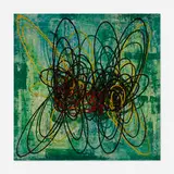 Roberto Crippa, Composizione in verde, 1953, oil on canvas