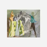 Marcel Jean, Les sources du vent, 1973, mixed media on board