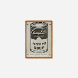 Richard Pettibone, Andy Warhol, "Campbell's Soup Can (Pepper Pot)", 1966, offset lithograph mounted to board in artist's frame