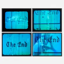 Ed Ruscha, The End #1-#4, 1998-2016, hologram in artist's frame