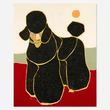 He Always Comes in Windy Days by Susumu Kamijo, 2020, flashe vinyl paint on canvas, sold Jan 2026