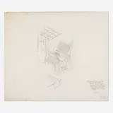 Alice Aycock, Study for The Miraculating Machine in the Garden, 1981, pencil on Mylar