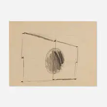 David Rabinowitch, Studies for Box Trough Assemblages, charcoal on paper (double-sided)