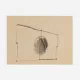 David Rabinowitch, Studies for Box Trough Assemblages, charcoal on paper (double-sided)