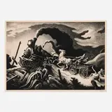 Wreck of the Ol' 97 by Thomas Hart Benton, 1944, lithograph, sold Jul 2024