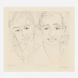 Emil Nolde, Geschwister (Jorgen og Grete), 1922, etching
