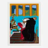 Jacob Lawrence, And God Created the Day and the Night, and God Created and Put the Stars in the Sky (from the First Book of Moses, Called Genesis portfolio), 1989, screenprint in colors on J Whatman