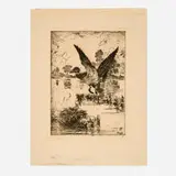 Frank Weston Benson, Mallard Rising, 1916, etching