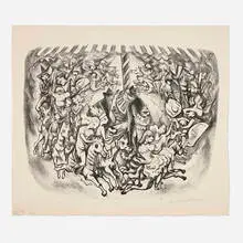 Howard Cook, Tio Vivo #2, 1949, lithograph