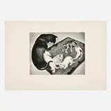 Mabel Dwight, Kittens, 1931, lithograph on BFK Rives