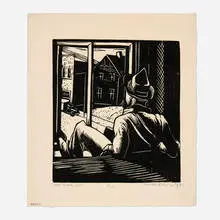 William E. Smith, One Clear Day, 1937, linocut
