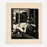 William E. Smith, One Clear Day, 1937, linocut