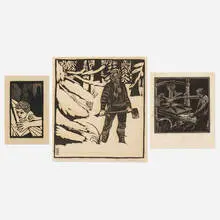 Wharton Esherick, Three works, woodcut
