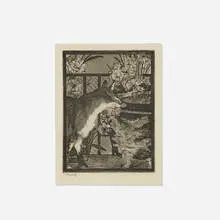 Edouard Manet, Le chat et les fleurs (from the Notre ami le chat series), 1869, etching
