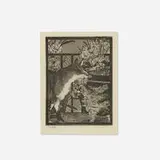 Edouard Manet, Le chat et les fleurs (from the Notre ami le chat series), 1869, etching