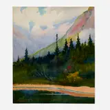 Sears Gallagher, Mountainous Landscape, watercolor on paper