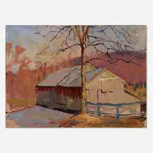 Robert Emmett Owen, New Hampshire Barn, oil on canvas