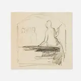 Arthur Beecher Carles, Club Singer (study), charcoal on paper