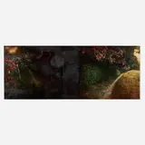 Guy Johnson, The Park, 1985, oil on printed paper on aluminum