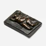 Abbot Lawrence Pattison, The Bather, patinated bronze, ebony