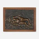 Abbot Lawrence Pattison, Birth of Venus, patinated bronze mounted to wood panel