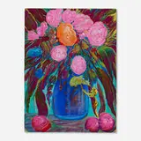 Ernst Fuchs, Still Life with Roses, 1988, pastel on paper