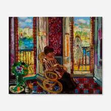 Emilio Grau Sala, Lady in Rocking Chair, oil on canvas