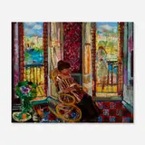 Emilio Grau Sala, Lady in Rocking Chair, oil on canvas