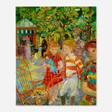 Emilio Grau Sala, Children in the Park, 1967, oil on canvas