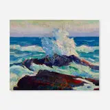 Samuel A. Weiss, Untitled (High Tide, Coast of Maine), oil on panel