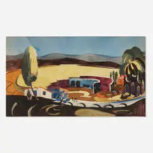 Stephen Pace, Landscape in Mexico, c. 1946, watercolor on paper