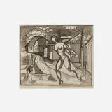 Joseph 'Jo' Lambert Cain, Lobster Roll, c. 1948, graphite on paper
