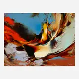 Cosmic Flame by Leonardo Nierman, oil on Masonite, sold Jun 2024