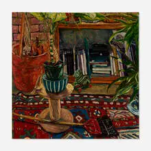 Joe Giordano, Interior with Plants, 1976, oil on canvas