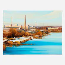 Chris Nissen, From the Bridge (Philadelphia), 2006, oil on linen